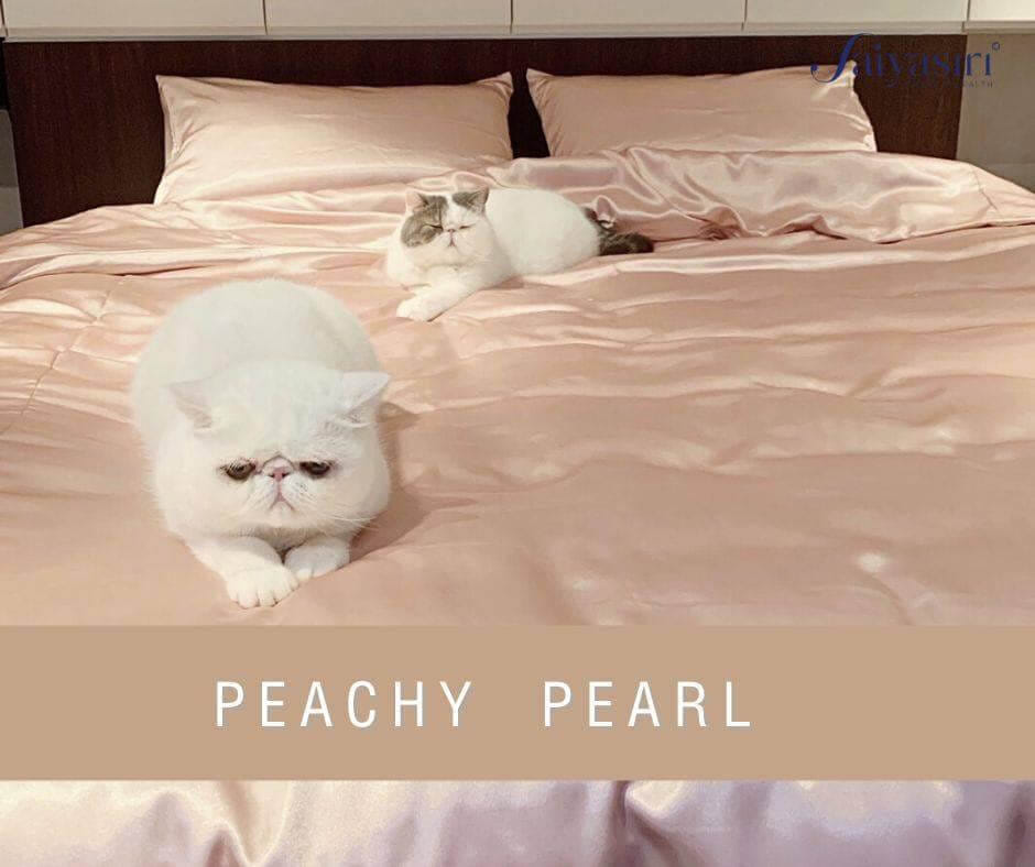 ปลอกหมอนข้าง SAIYASIRI รุ่น SIGNATURE ขนาด 14X44 นิ้ว สี PEACHY PEARL